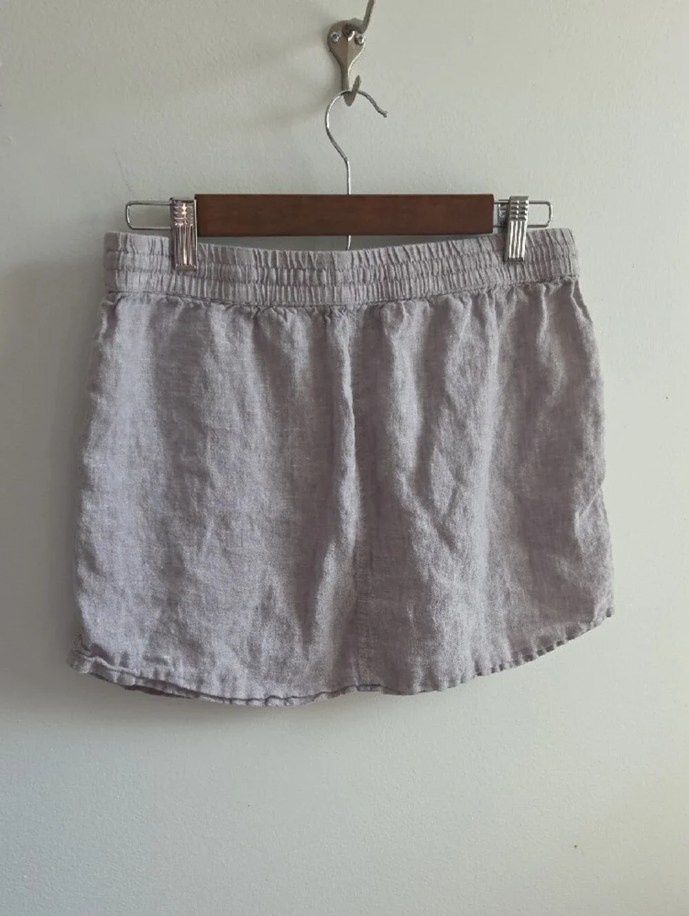 Artisan Ny Linen Drawstring Skirt - Light Lavender